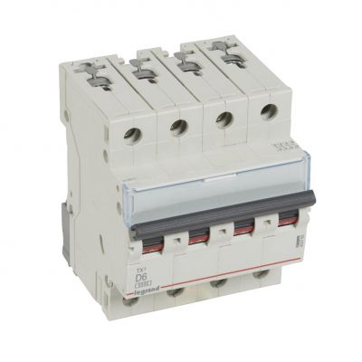 Wyłącznik Nadprądowy S 304 4P D6A 6kA TX3 403768 LEGRAND (403768)